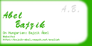 abel bajzik business card